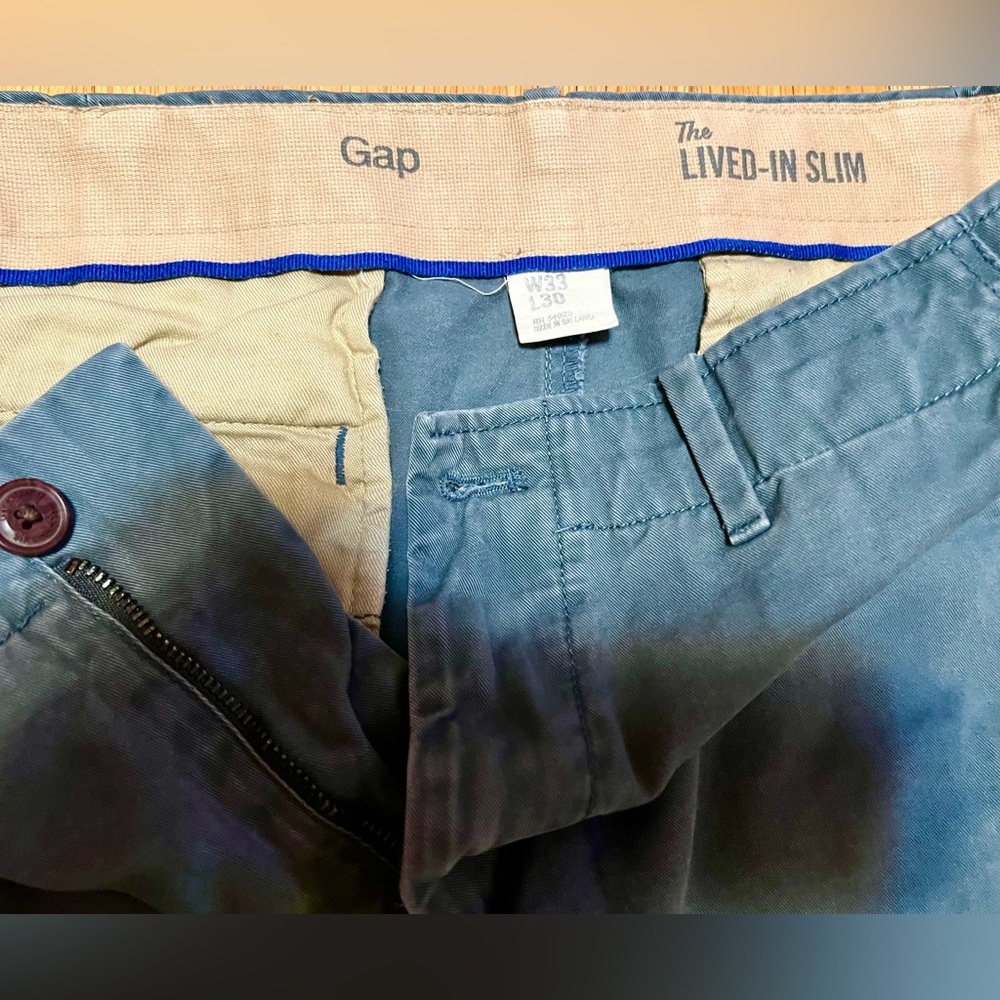 Gap Men’s "The Lived-In Slim" Chino Pants, 33x30 - Picture 3 of 9